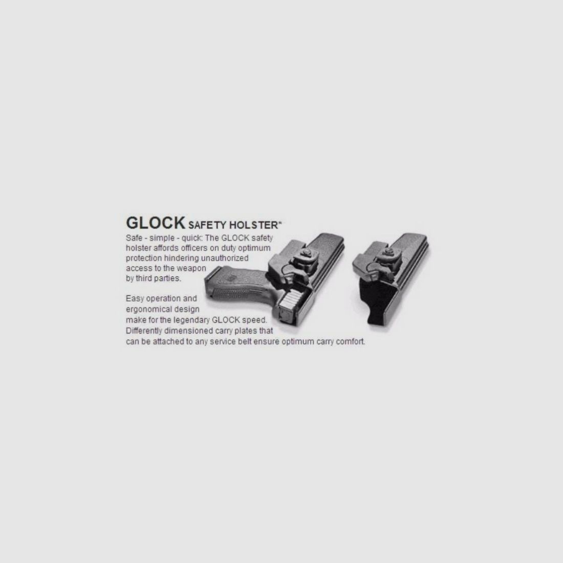 GLOCK Safety Holster mit Tandemtrageplatte