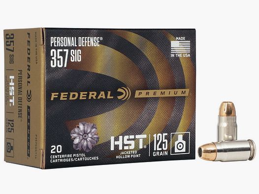 Federal Premium Personal Defense HST .357 Sig 125GR JHP 20 Patronen