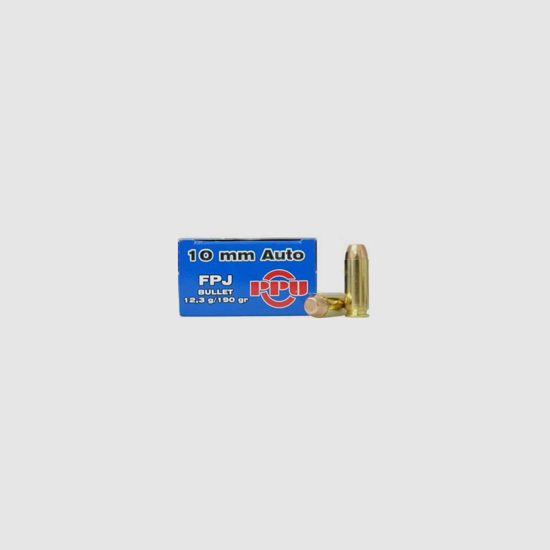 PPU 10MM AUTO FPJ - 190GRS. - 50 SHORT FIREARM CARTRIDGES