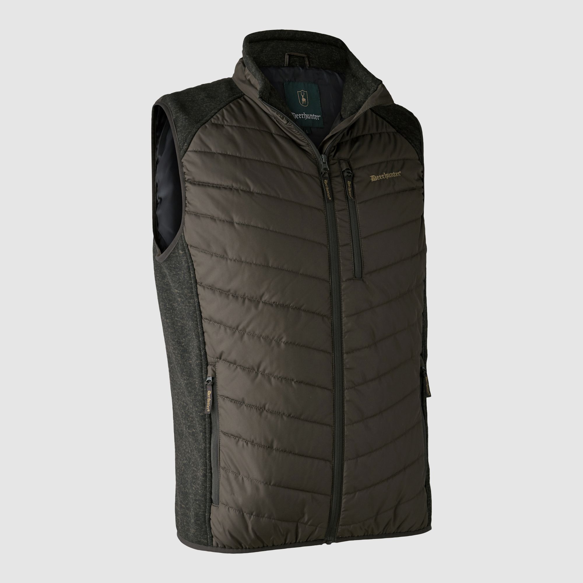 Deerhunter Moor Padded Waistcoat with knit Timber 2XL