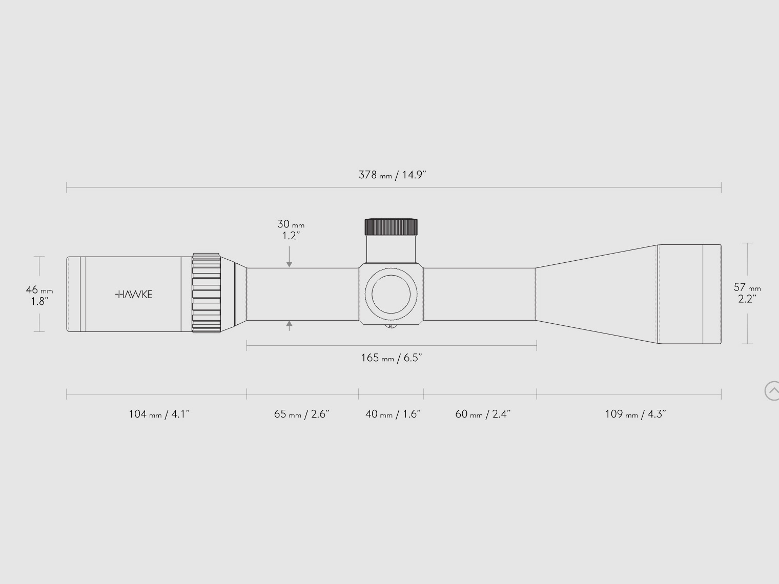 Aussteller HAWKE 14304 Zielfernrohr VANTAGE 30 WA FFP 6-24x50 HALF MIL DOT IR ABSEHEN V237