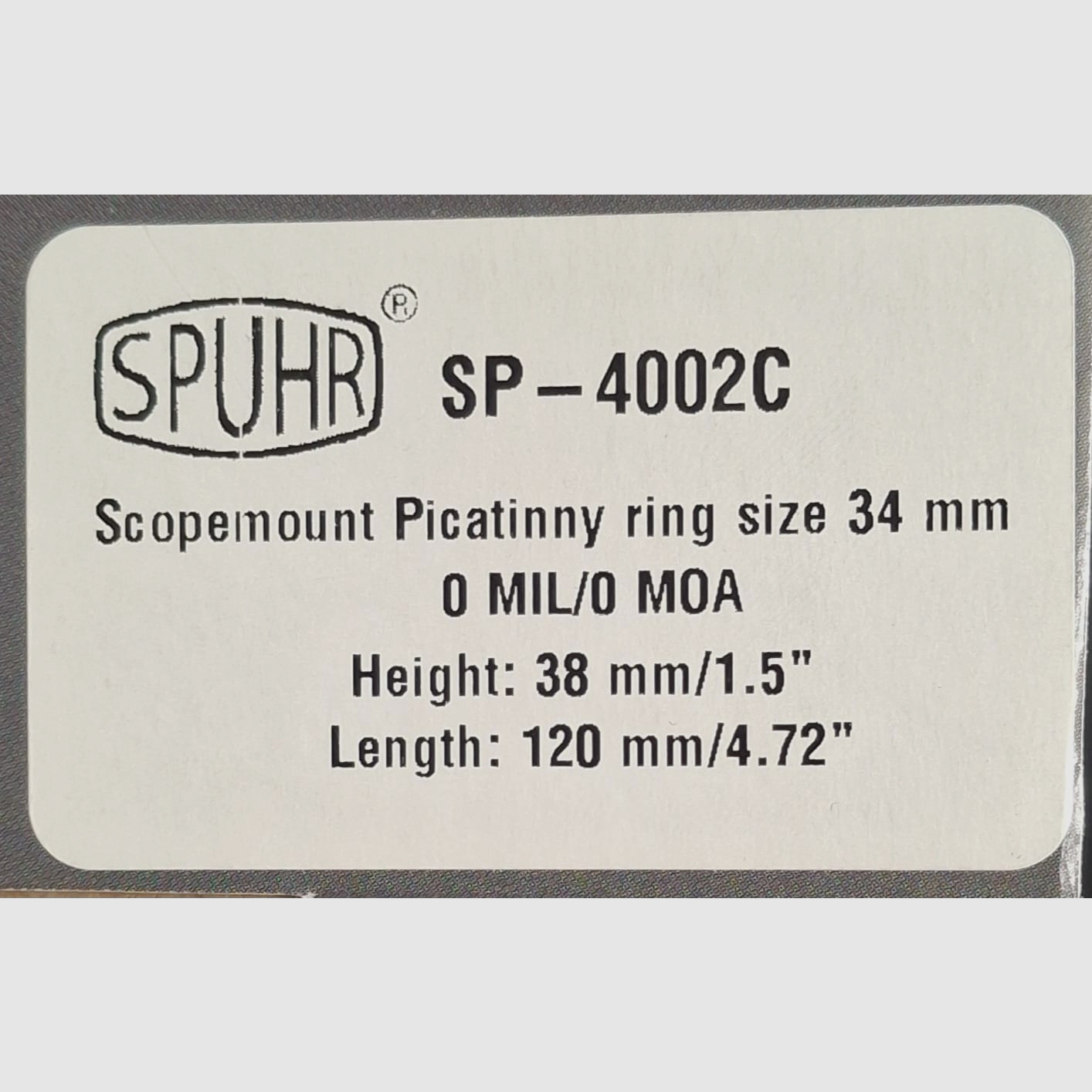 Montage Spuhr SP-4002C 3. Gen 34mm