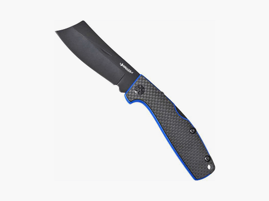 Haller pocket knife CARBON handle 440 steel tanto blade + clip