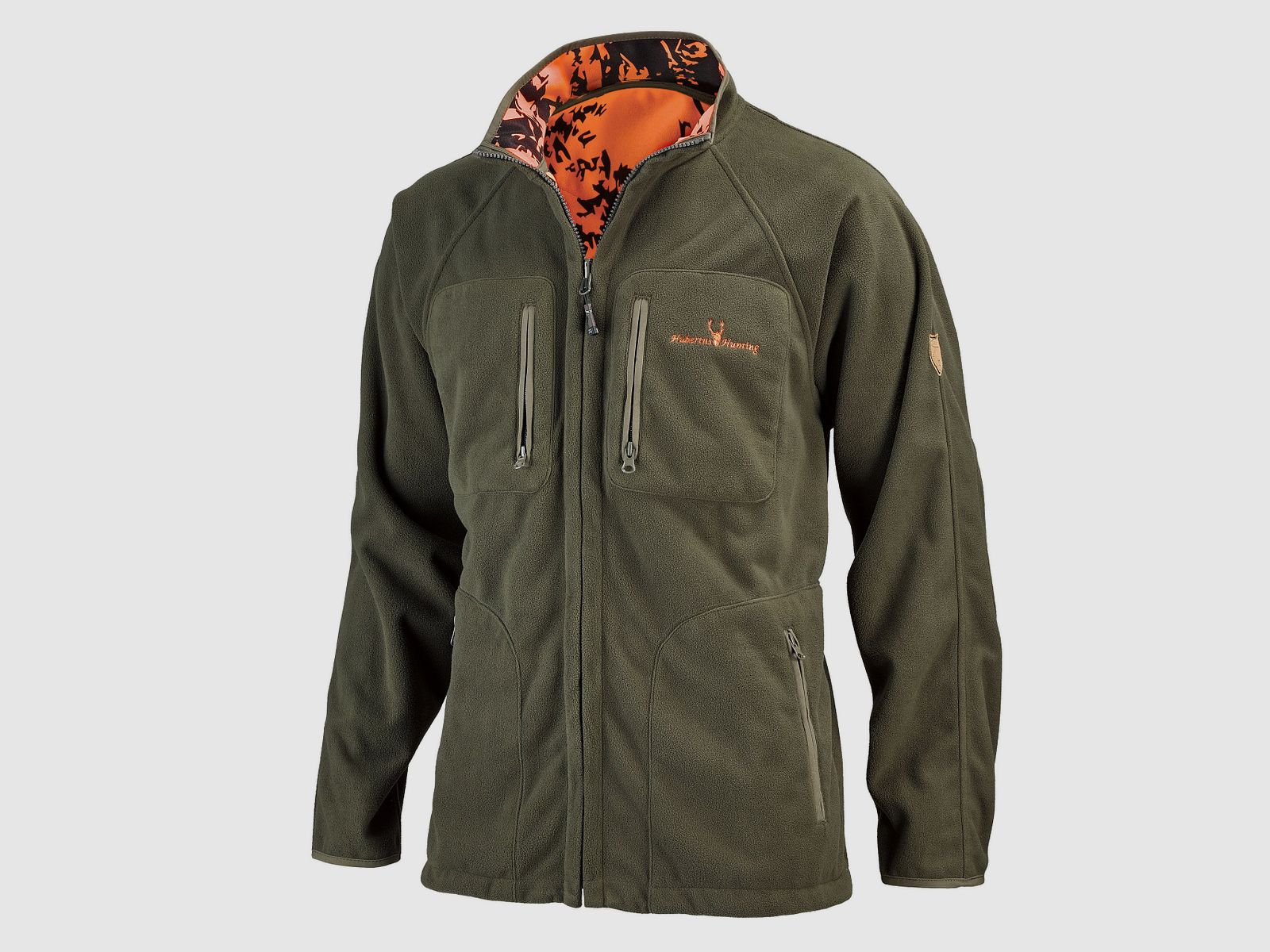 Hubertus Men's Reversible Fleece Jacket Pirsch