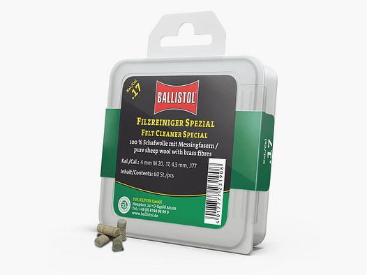 Ballistol viltreiniger speciaal / 60 stuks / kal. .260