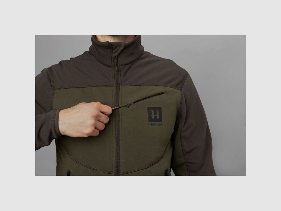 HÄRKILA OLAF FLEECEJACKE WILLOW GREEN/SHADOW GREY, Bild 5 von 5