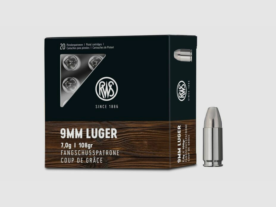RWS RWS Fangschuss 7,0g/108grs à20 9mm Luger
