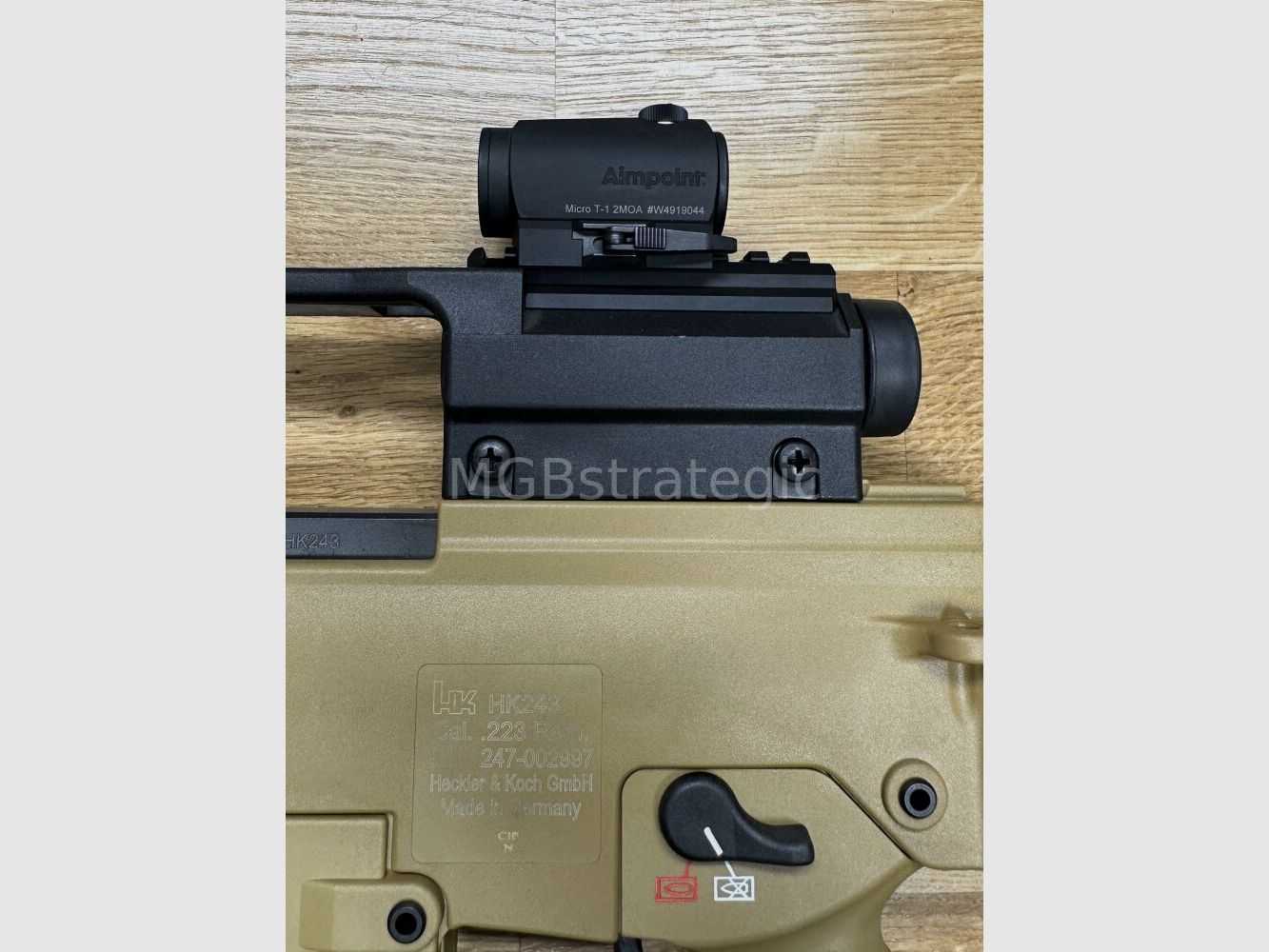 Heckler & Koch HK243 S SAR - Farbe sandfarben - Das zivile G36 sportlich zugelassen! Farbe sandfarben / mit Original G36 Tragebügel 3x und Picatinny Schiene