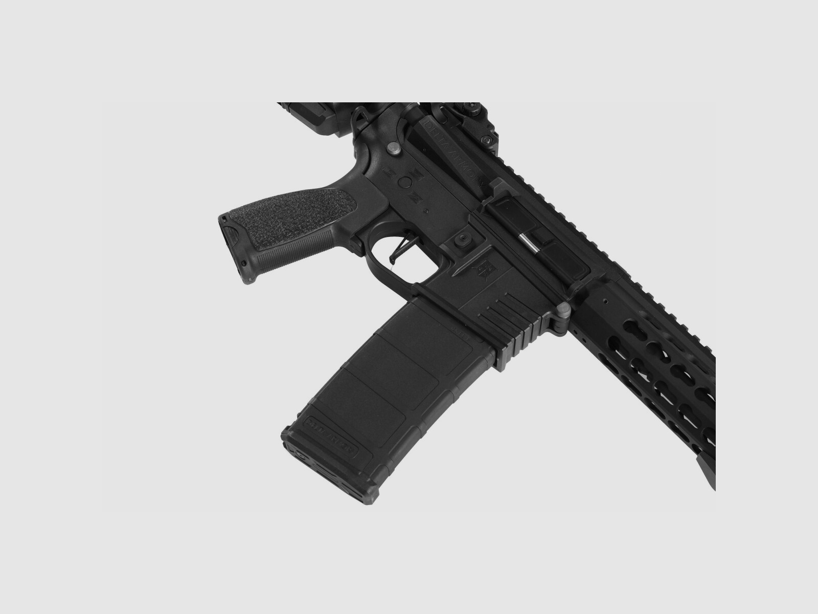 AR15 KeyMod 8 Zoll BRAVO Delta Armory Schwarz S-AEG Airsoft Gewehr Frei ab 18 Jahren