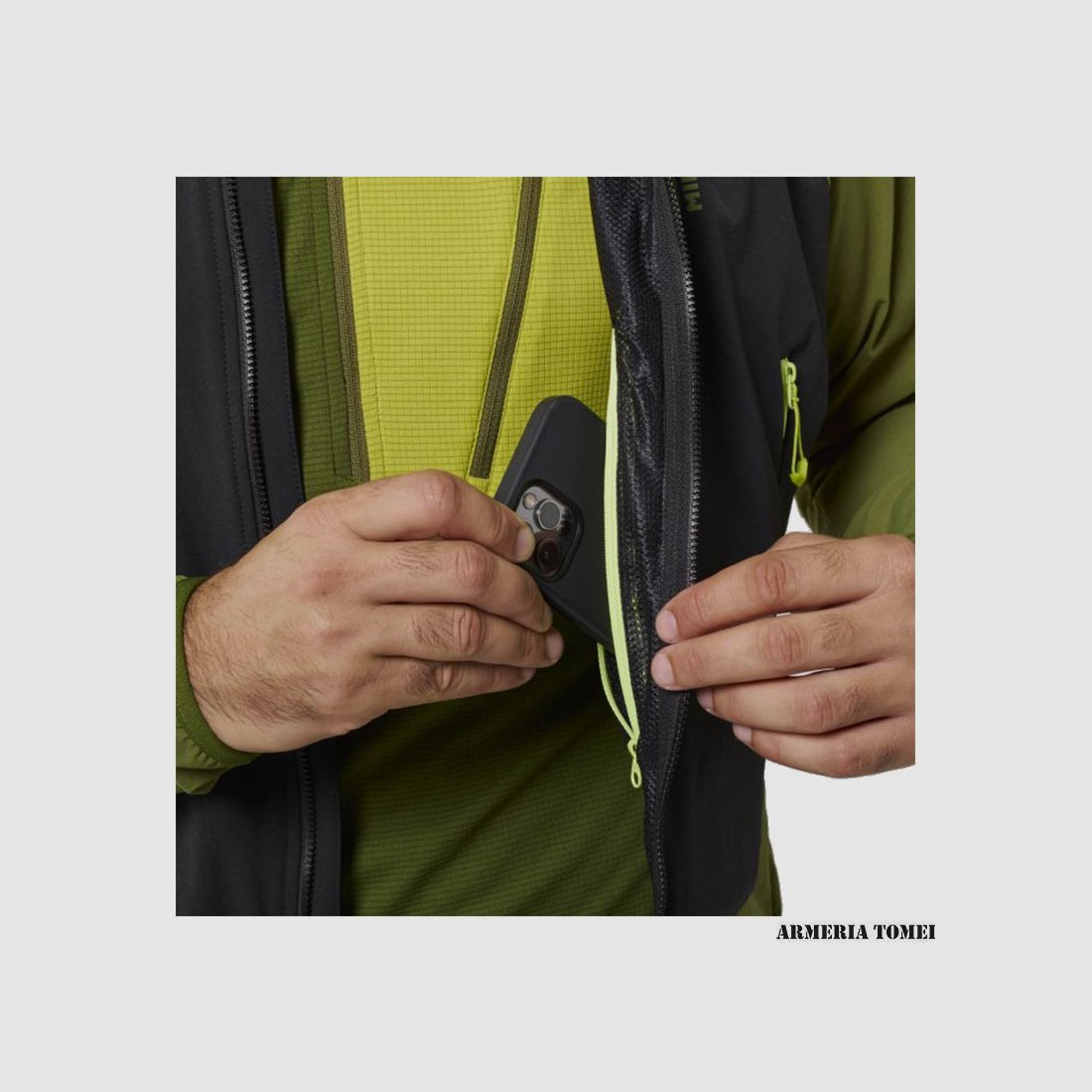 Jas – MILLET – FUSION XCS HOODIE M 9453 FERN/NOIR – winddicht, afbeelding 6 van 7