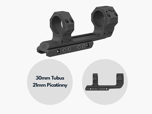 Vector Optics XASR-3076 30mm X-MOD 1.5" One Piece Extended Picatinny Mount h=38mm