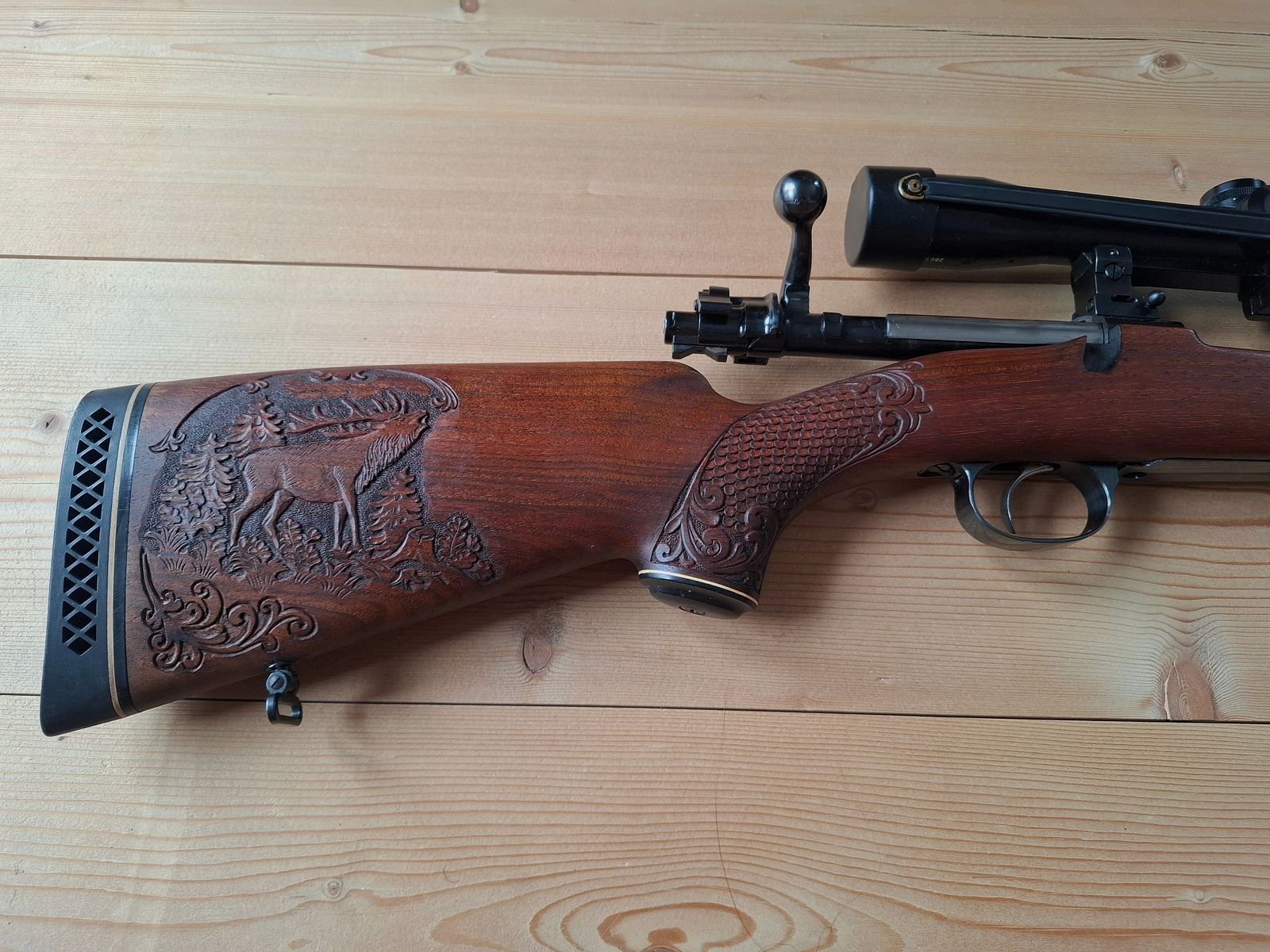 Mauser Mod. 98 Kal. 7mm Rem. Mag. w tym montaż obrotowy i Schmidt & Bender ZF