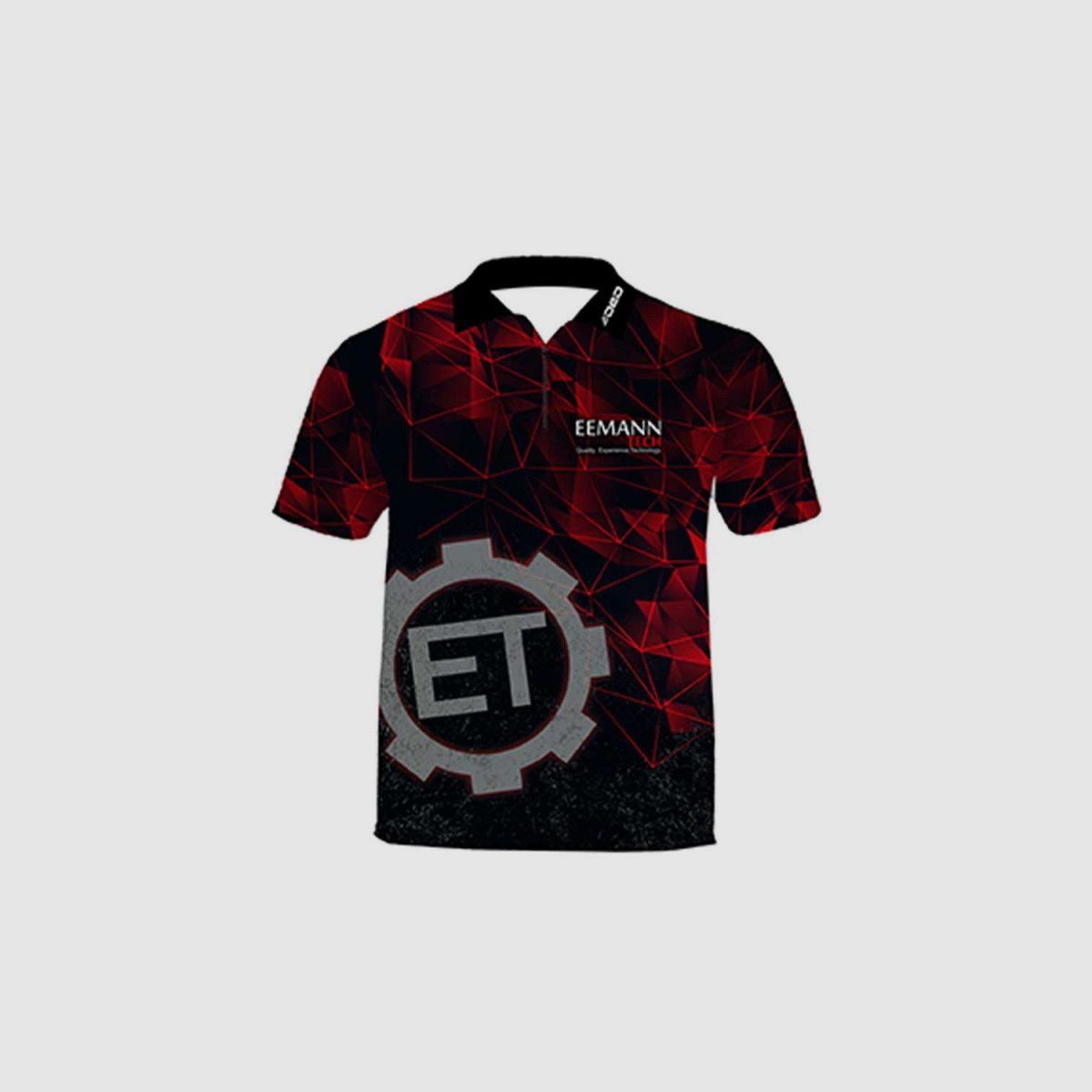 Eemann Tech Casual T-Shirt - ROSSO, taglia: 4XL, Nome personalizzato: Con nome personalizzato, Tipo di abbigliamento: Regolare (Uomini), immagine 3 di 3