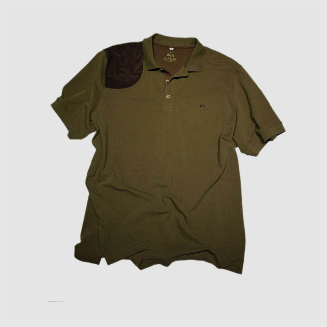 Polo-Shirt mit Patches L oliv