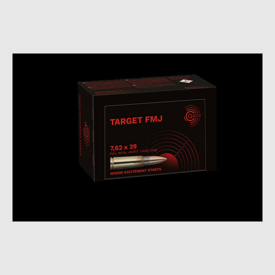 Geco 124grs FMJ Target 50STK 7.62x39