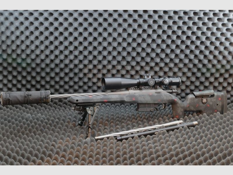 Lothar Walther Custom Lauf mit Matchbehandlung und Helical Flutung in Edelstahl, .223Rem, Drall 9/1 Tikka und Sako