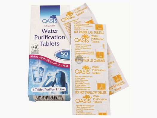 Wasseraufbereitung 'Oasis' 50 Tabletten