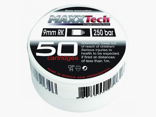 BOITE DE 50 BALLES À BLANC MAXXTECH CAL.9MM REVOLVER BLANC