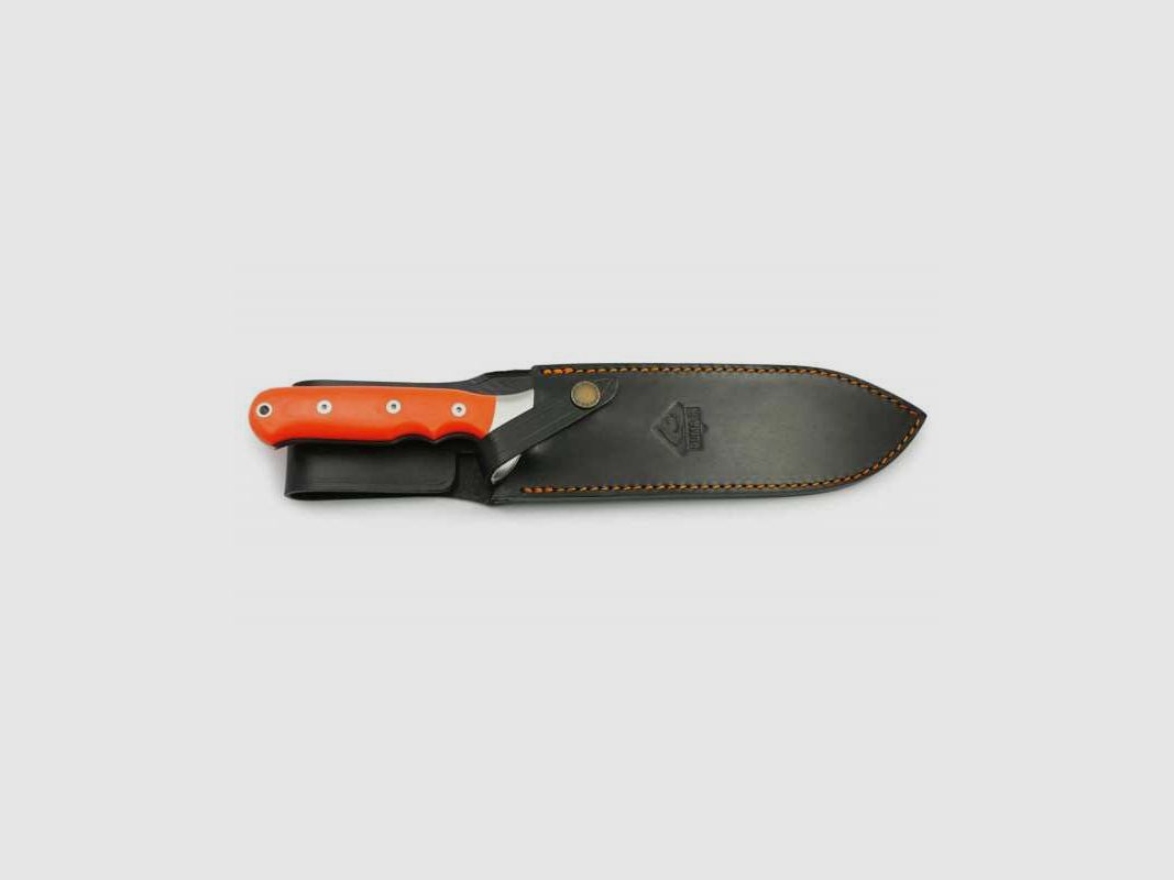 PUMA IP Rüdemann Micarta arancione coltello da caccia Tassius