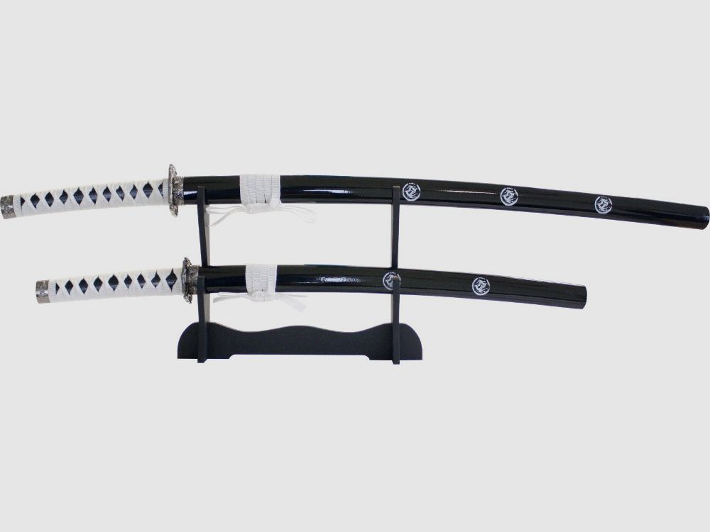 Samurai swords set Black White 3 pcs.