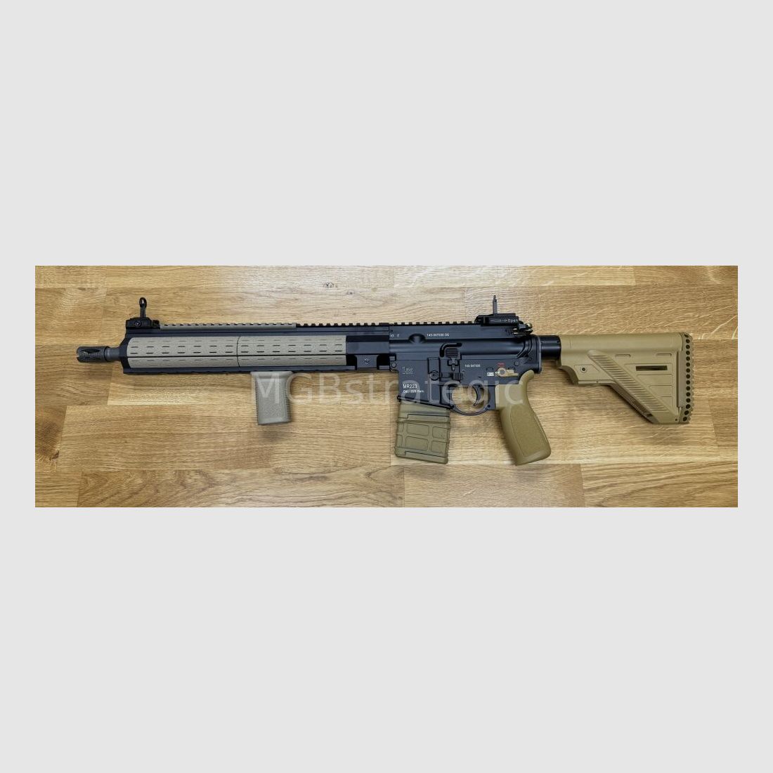 Heckler & Koch GmbH MR223 A3 Sport 14,5" MGBs speciale versie - lange handguard - QD eindplaat - handstop - blast can