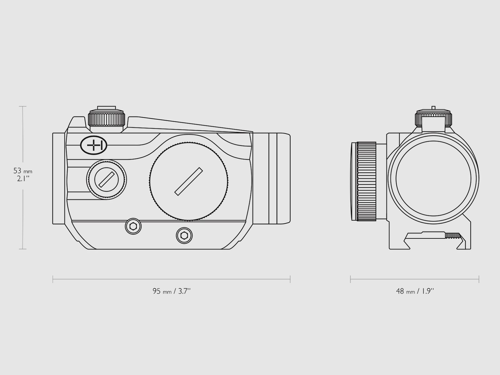 HAWKE Red Dot Sight 12103 Vantage 1x25 Weaver 3 MOA