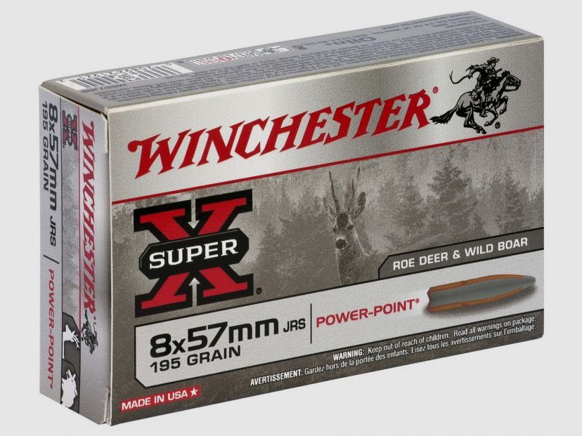 WINCHESTER cal.8×57 Jrs Power Point 195 grains – 12.6 grammes /20, image 1 sur 6
