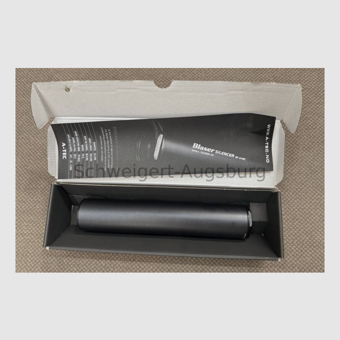 Overbarrel silencer Blaser silencer M17x1 cal. .30 A-TEC