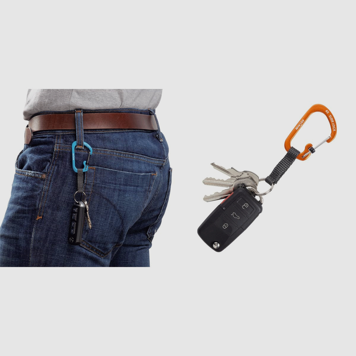 NITEIZE – SLIDELOCK® KEY RING ALUMINUM Orange, image 2 of 2