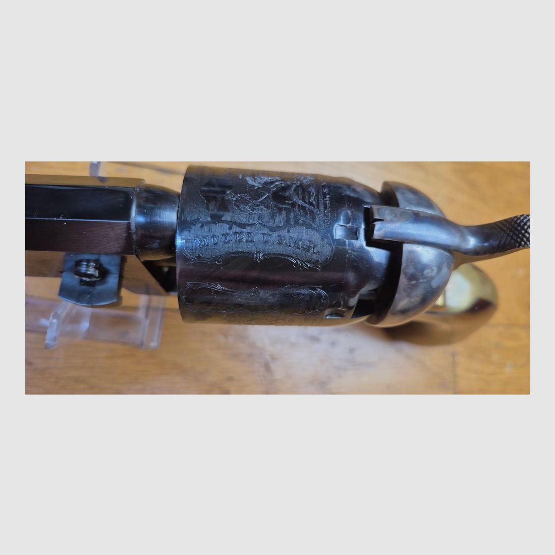 Schöner Revolver Colt 1847 – Modell Dragoon 1. Modell – Seltene Variante „USMR“ mit Trommel – Herstellung Uberti – Waffe von 1991 – 6 Schuss – Kal. .44 – Schwarzpulver – Gute Verarbeitung Anfang der 90er – Sehr guter Zustand, Bild 1 von 23