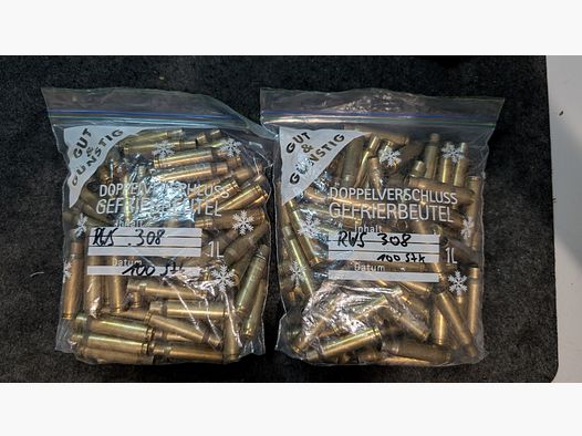 100 St RWS Hülsen .308 Win. 7,62x51 308 Winchester