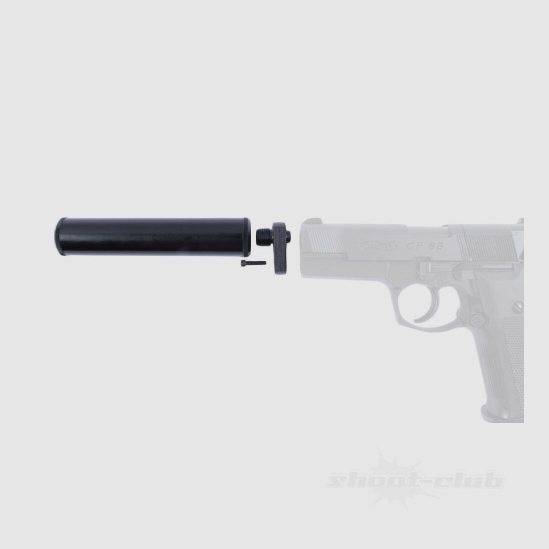 shoXx Schalldämpfer inkl. Adapter Walther CP88 Co2 Pistole