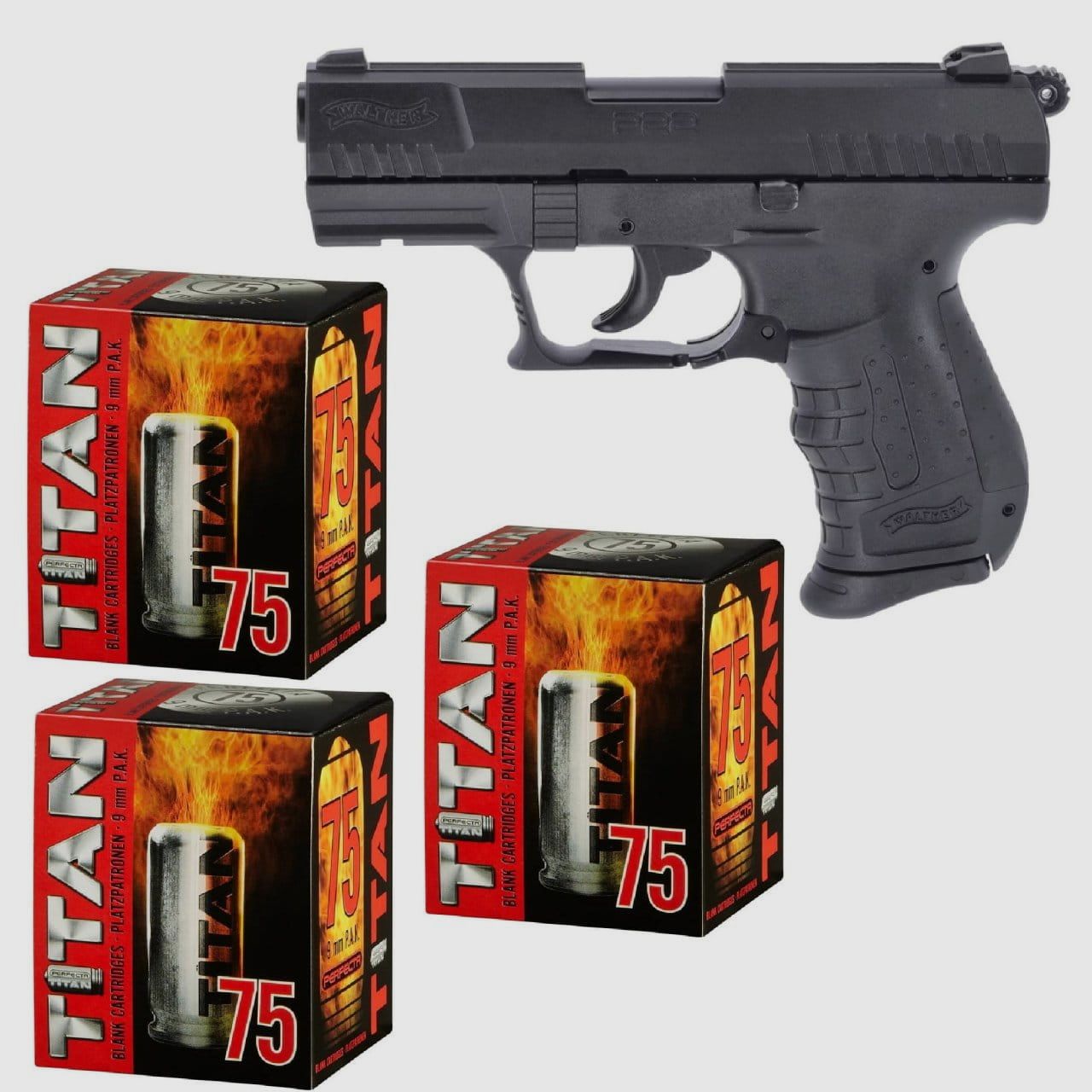 Vuurwerk Oud en Nieuw Set Walther P22 Ready Schreckschuss