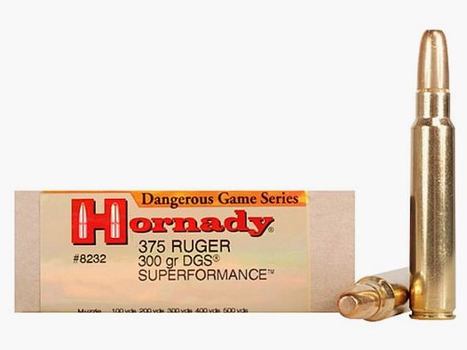 Hornady Dangerous Game Serie .375 Ruger 300GR DGS JFN 20 cartuchos