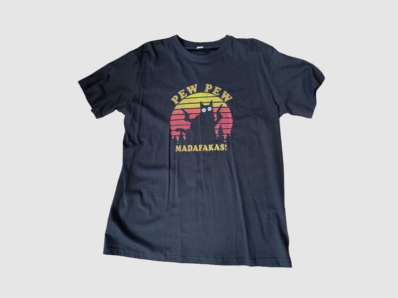 FUN-SHIRT "PEW PEW MADAFAKAS!" - BLK