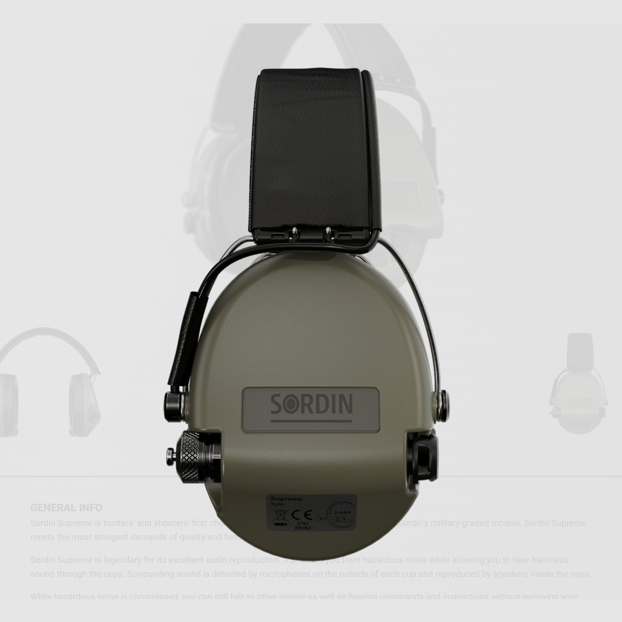 Sordin 75302-S Elektronischer Gehörschutz Supreme Pro Headband in Grün