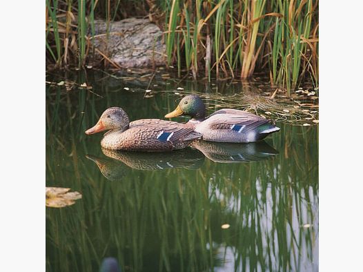 Lockente aus Kunststoff – beflockt