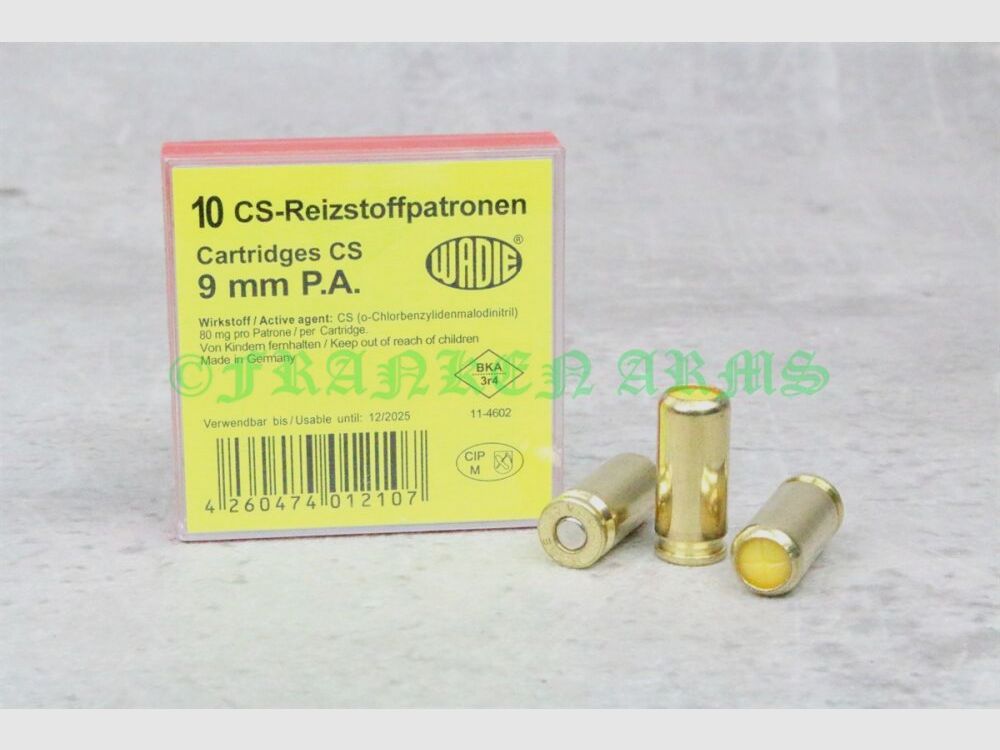 Wadie	 Gaspatronen CS 9mm P.A. 10Stück