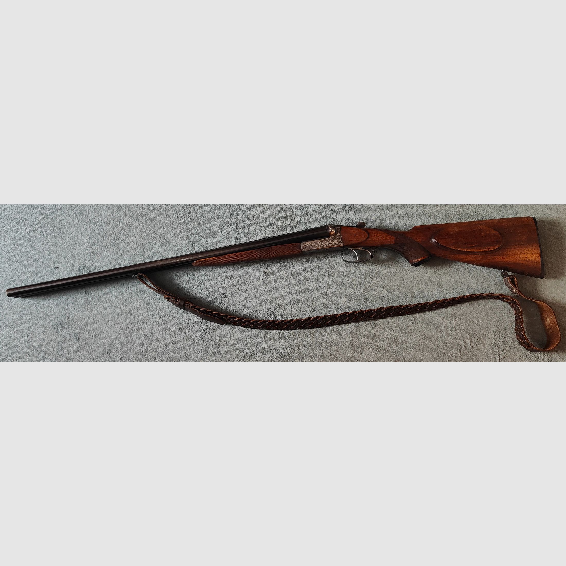 Double-barrel shotgun 16/70 side-by-side shotgun Meisterarbeit W.Kunna Koblenz