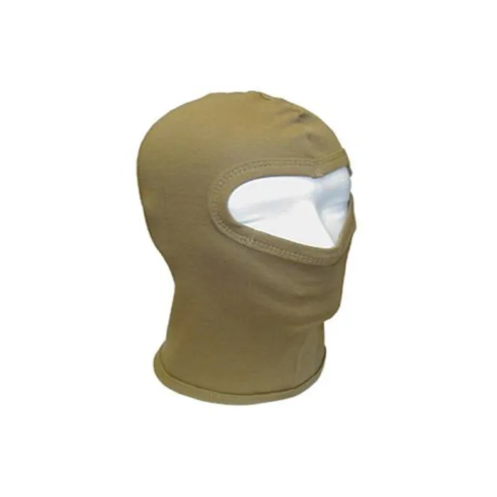 Sturmmaske / Balaclava - 1 Loch - dünn - Baumwolle - Coyote ( Beige )