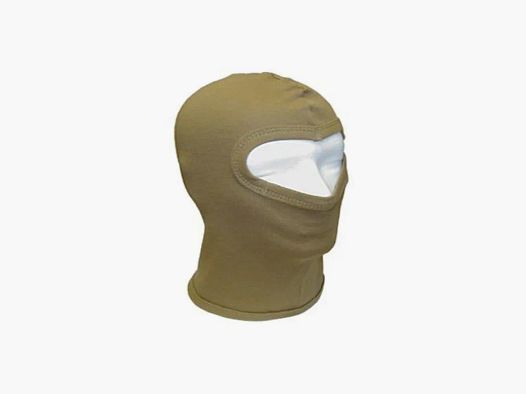 Sturmmaske / Balaclava - 1 Loch - dünn - Baumwolle - Coyote ( Beige )