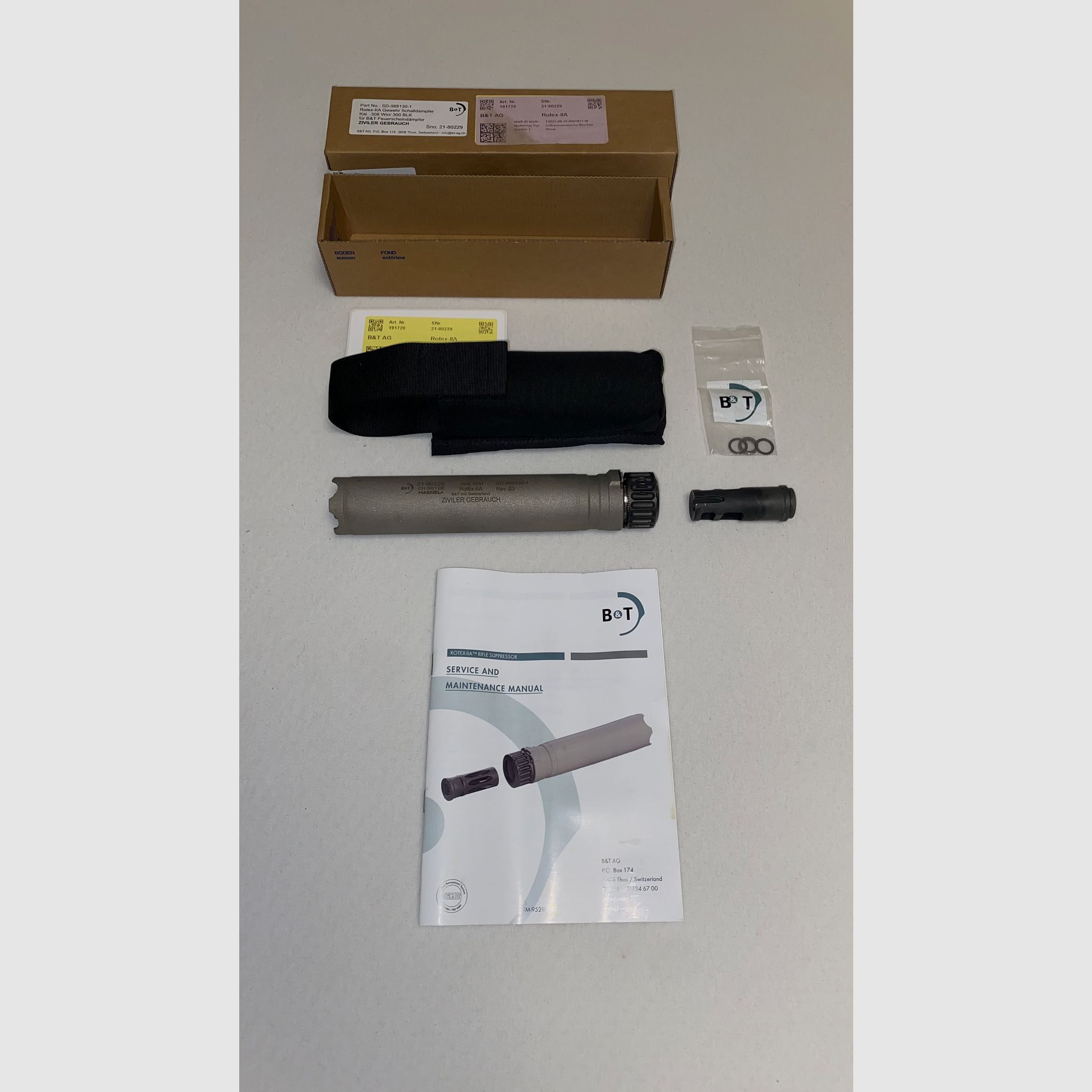 B&T Rotex-IIA silenziatore incluso B&T compensatore
