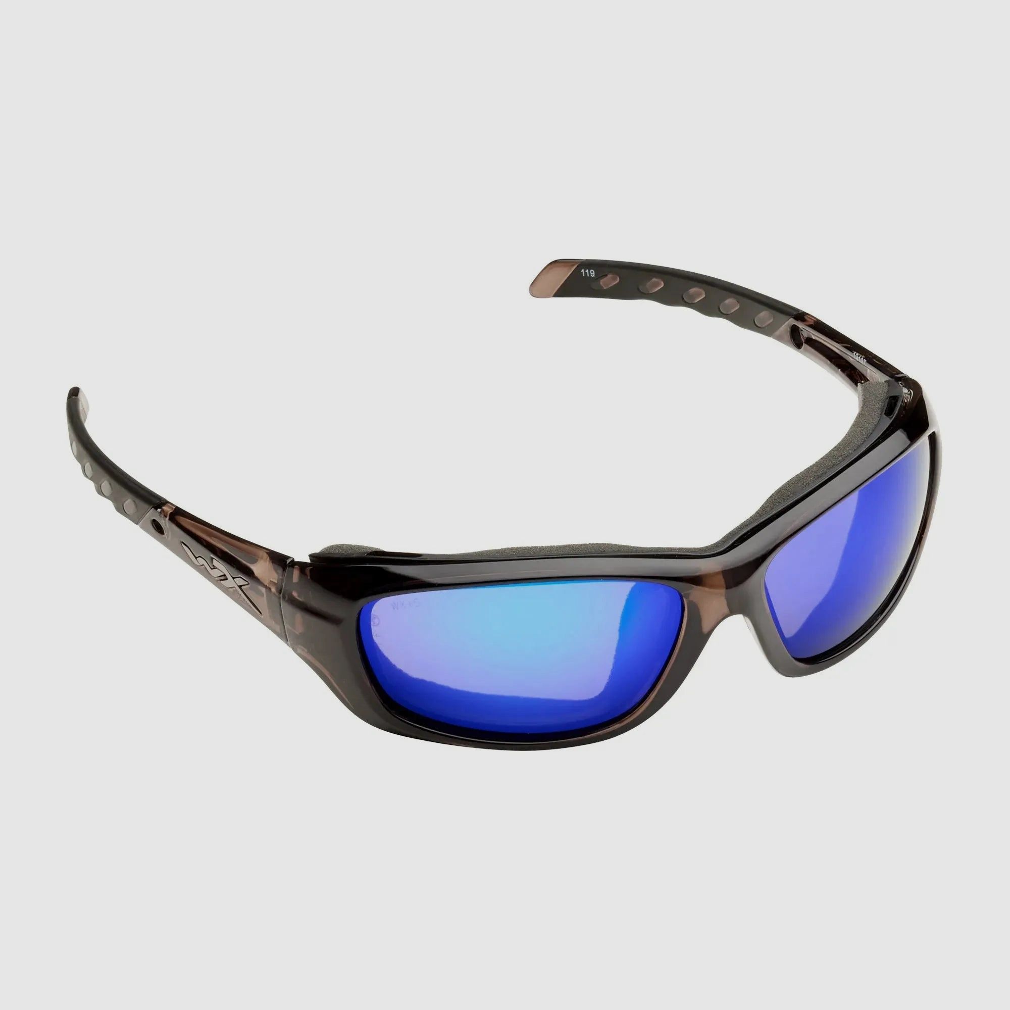 Wiley X Brille Gravity Polarized Blue Mirror Black Crystal Frame