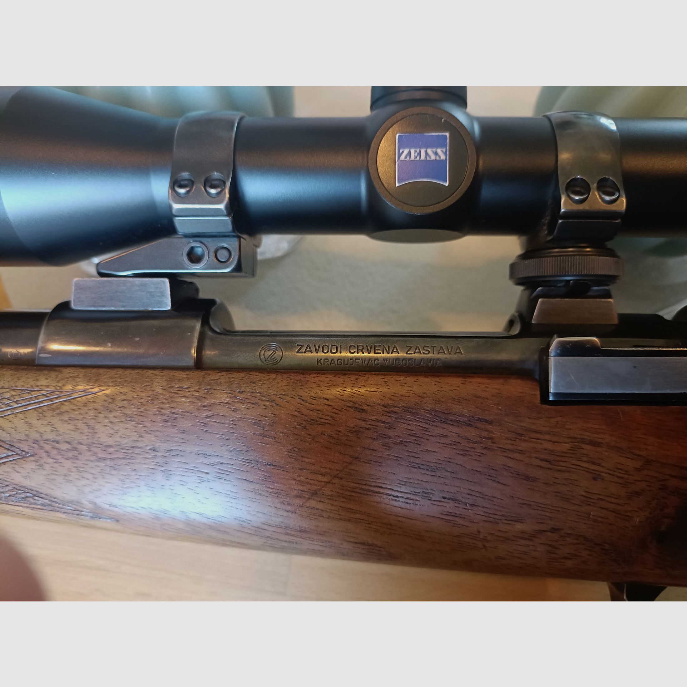 Zastava Mauser 98, Kaliber .308 , Zeiss + Munition 