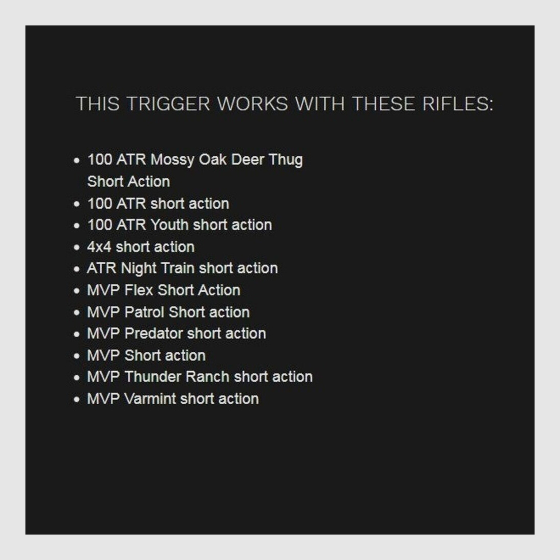 Timney Trigger for Mossberg 100ATR Short