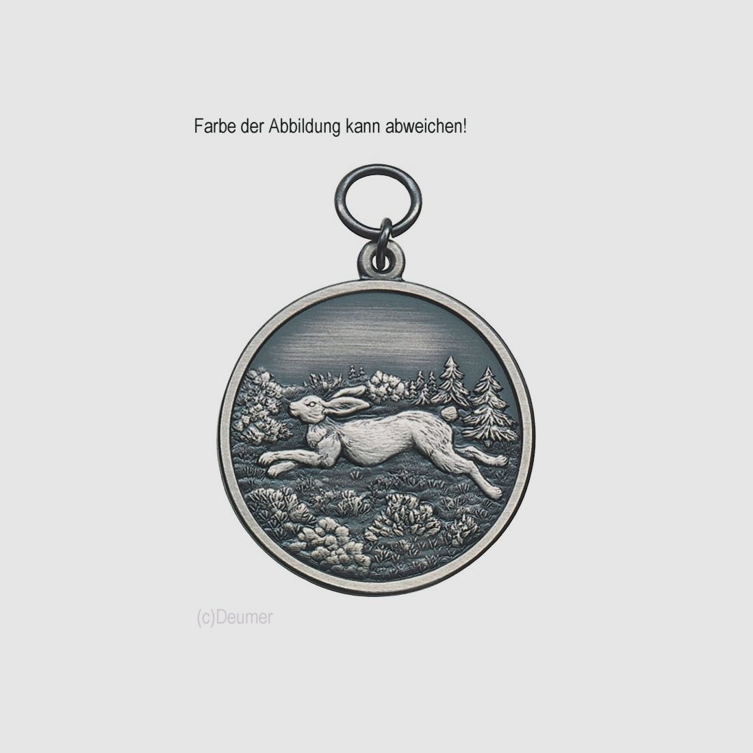 Medaille Hase, orig.Deumer vergoldet, 39mm