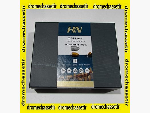 Box mit 500 Geschossen HN Kal. 0,309 86grs Rundkopf