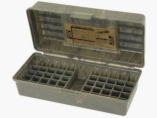 MTM Shotgun Shell Box SF-50-12-09 wild camo with carrying handle for 50 shotgun shells .12