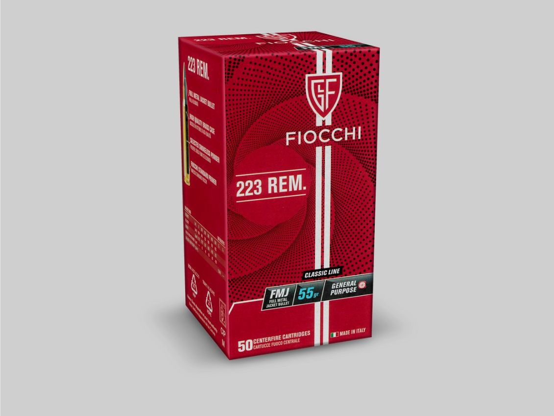 Nabój kulowy Fiocchi kal. 223 Rem 3,6g/55gr FMJ (1 opakowanie 50 szt)