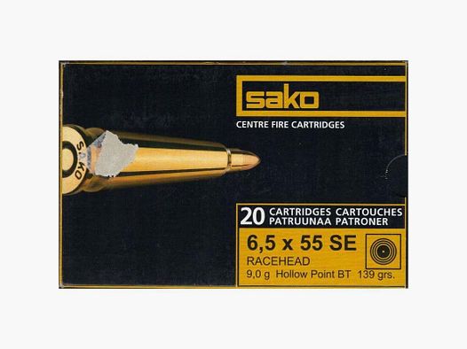 AMUNICJA KULOWA SAKO 6,5x55SE HPBT RACEHEAD 9,0 GR